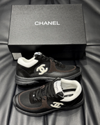 CC Mesh & Caviar Calfskin Sneakers – Black & White