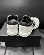 CC Mesh & Caviar Calfskin Sneakers – White & Black