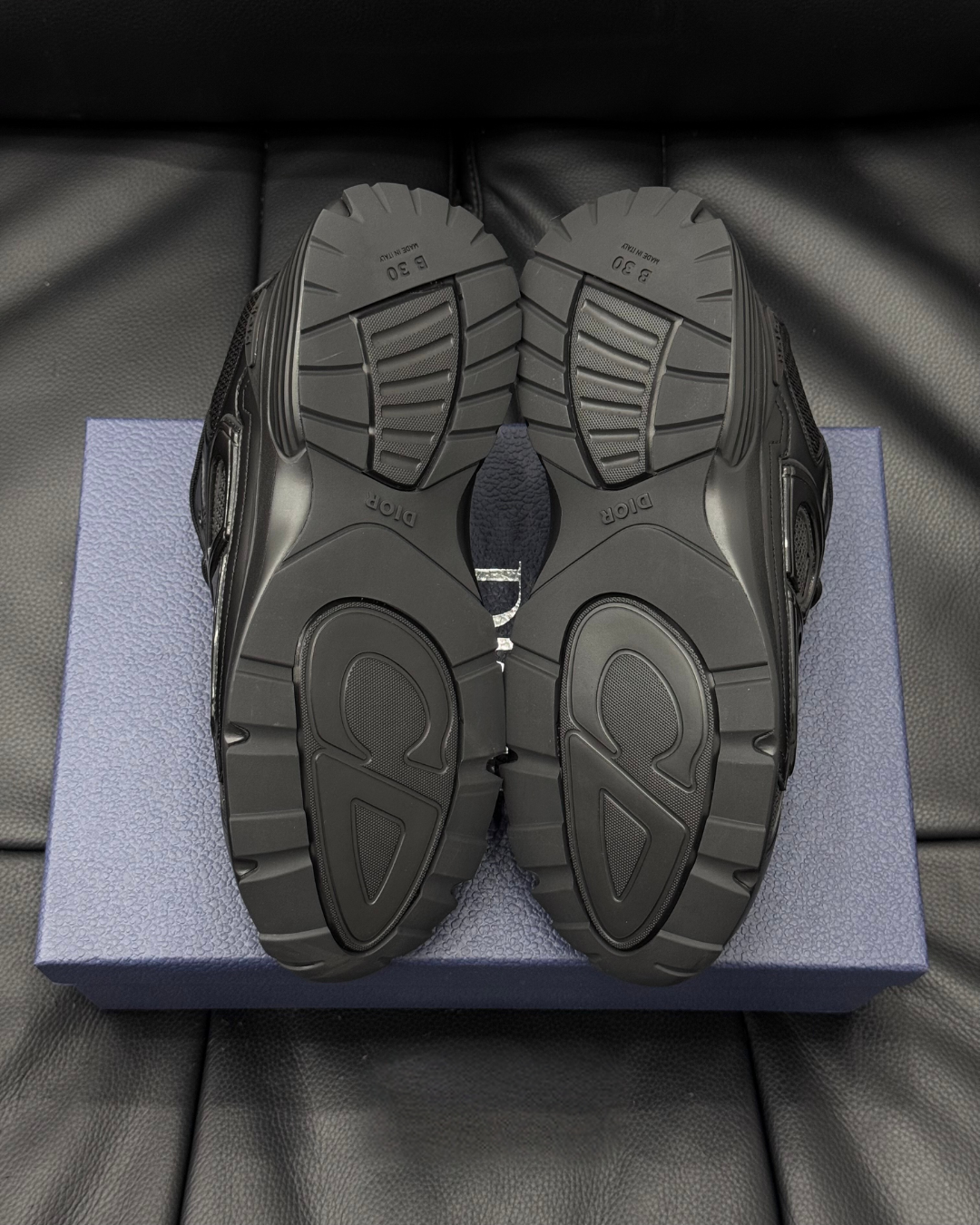 B30 Countdown Low – Black Calfskin & Technical Mesh