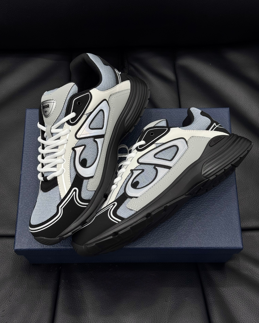 B30 Countdown Low Sneakers – Blue, Gray, White and Black