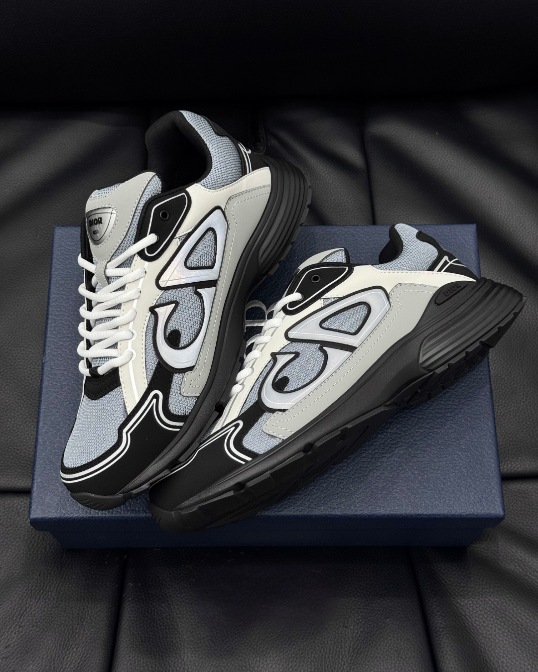 B30 Countdown Low Sneakers – Blue, Gray, White and Black